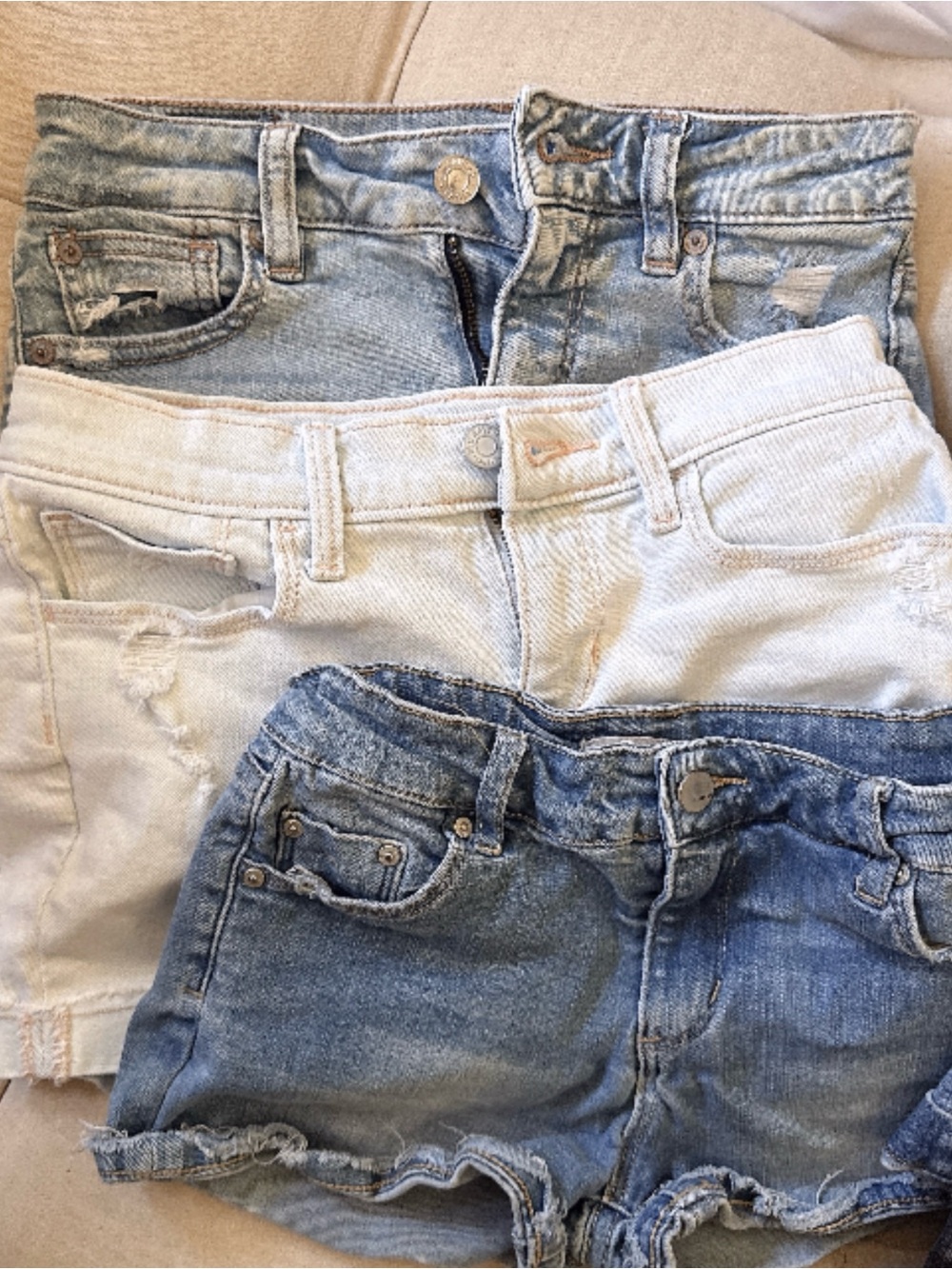 Bundle of 6 denim shorts size 22-23 (size 0) - Picture 3 of 6